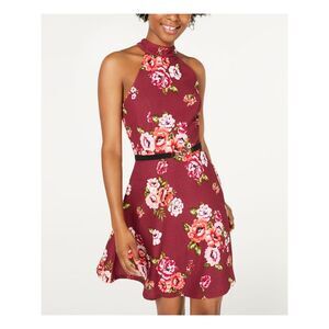 CRAVE FAME Burgundy Mini Dress M